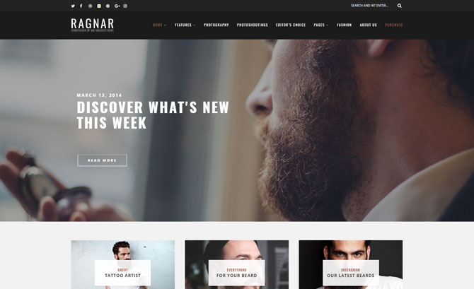 Ragnar - A Bold WordPress Blog