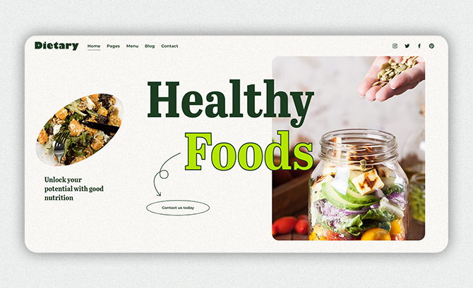 Dietary Squarespace Template